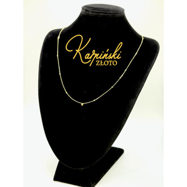 Piękny złoty łańcuszek  próba 585 W 1,17g nr 34